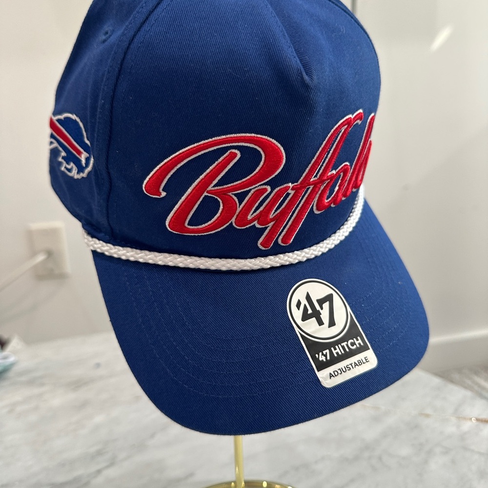Buffalo Bills NFL '47 Blue Overhand Script Rope Hitch Adjustable Hat NWT